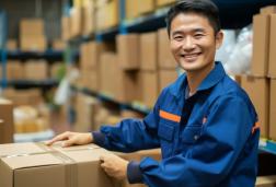 自動車部品の箱詰めピッキング